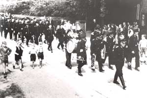 Umzug zum Amtsfeuerwehrfest 1949